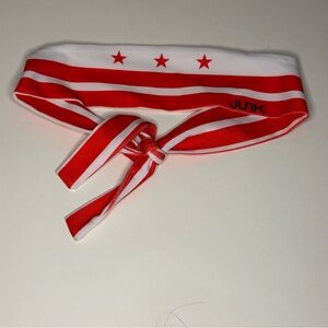 Junk Brand Tie Back Headband Washington DC Flag Made In The USA Moisture Wick